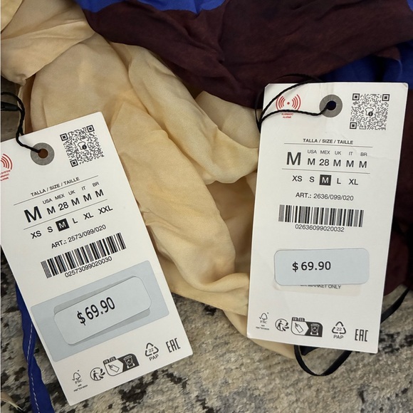 Zara NWT 2 piece set printed halter top and pants ZW Collection 2636/099 - Picture 10 of 15